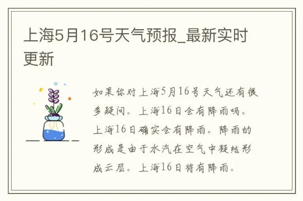上海气象局15天天气预报，科学预见与生活指南