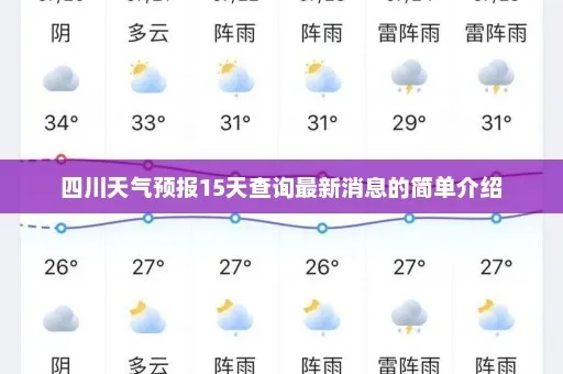 四川未来15天天气预报，掌握天机，从容应对多变天气