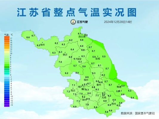 江苏未来三天晴雨交替气温波动明显